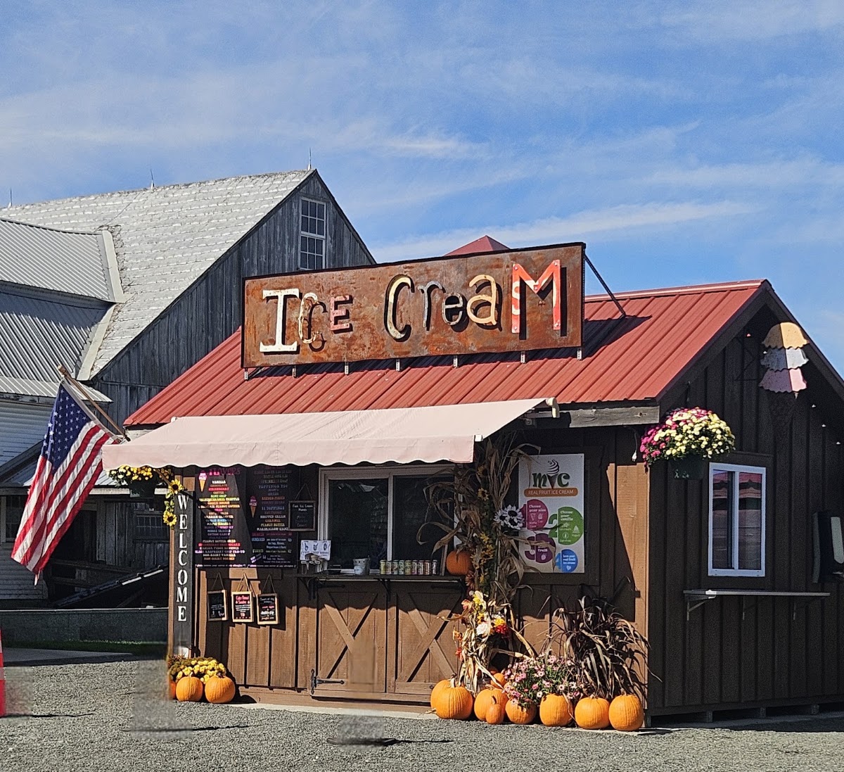 Hadley Scoop at the Silos ice cream farm in Hadley, MA