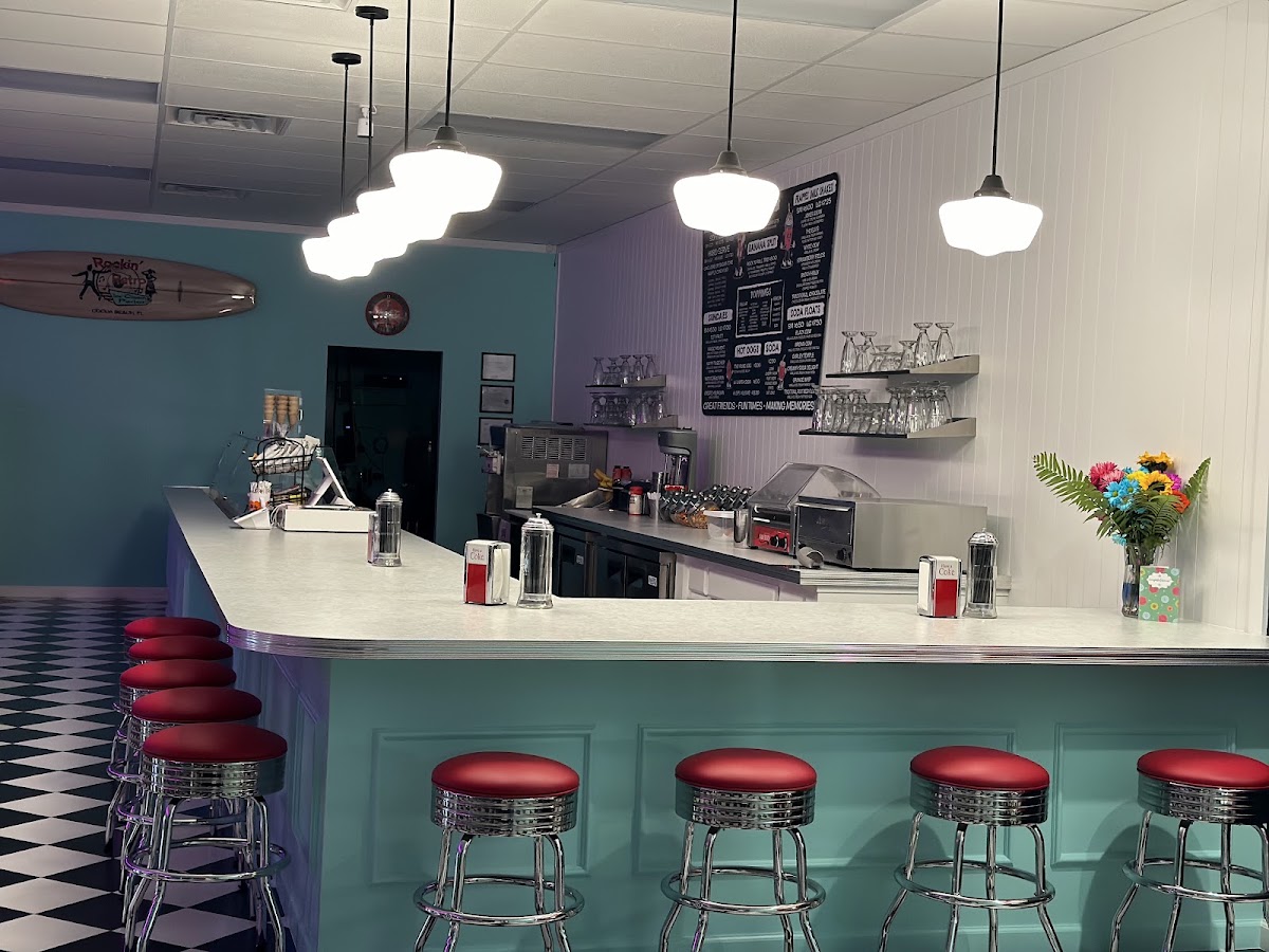 Rockin’ Retro Ice Cream Parlor in Cocoa Beach, FL